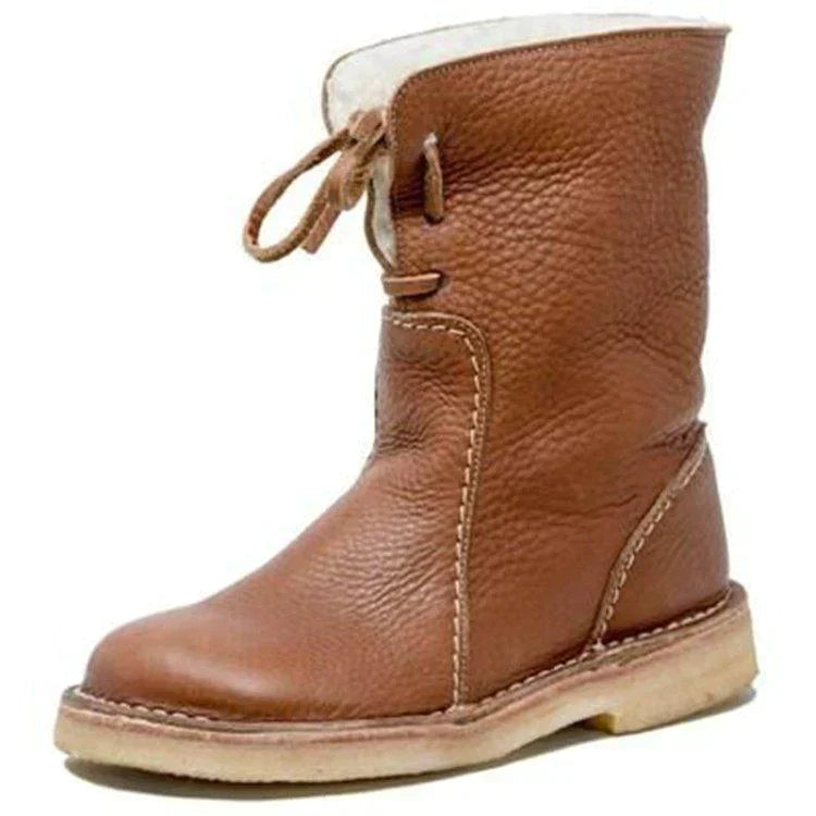 Damen Stiefel Wasserdicht Fleece mit Weichem Wollfutter 1