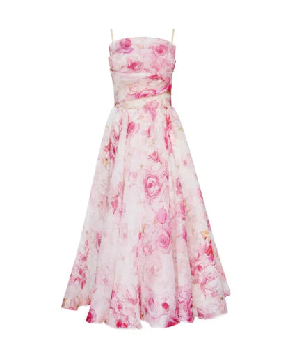 Variant image for Damen Asymmetrisches Kleid mit Bedruckter Krawatte für Hochzeitsgast und Abendveranstaltungen-9