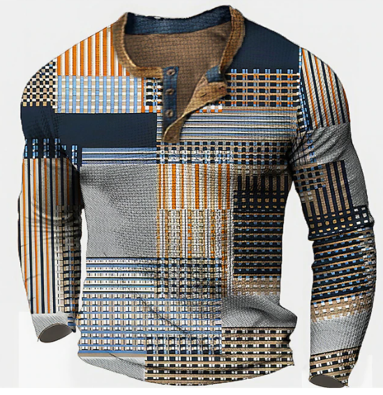Variant image for Herrenpullover Waffelstruktur Italienisches Design Hochwertige Baumwolle-1
