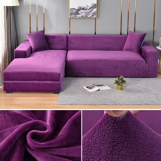 Sofa Bezug Waschbar Stretch Velours Für Stilvolle Akzente 9