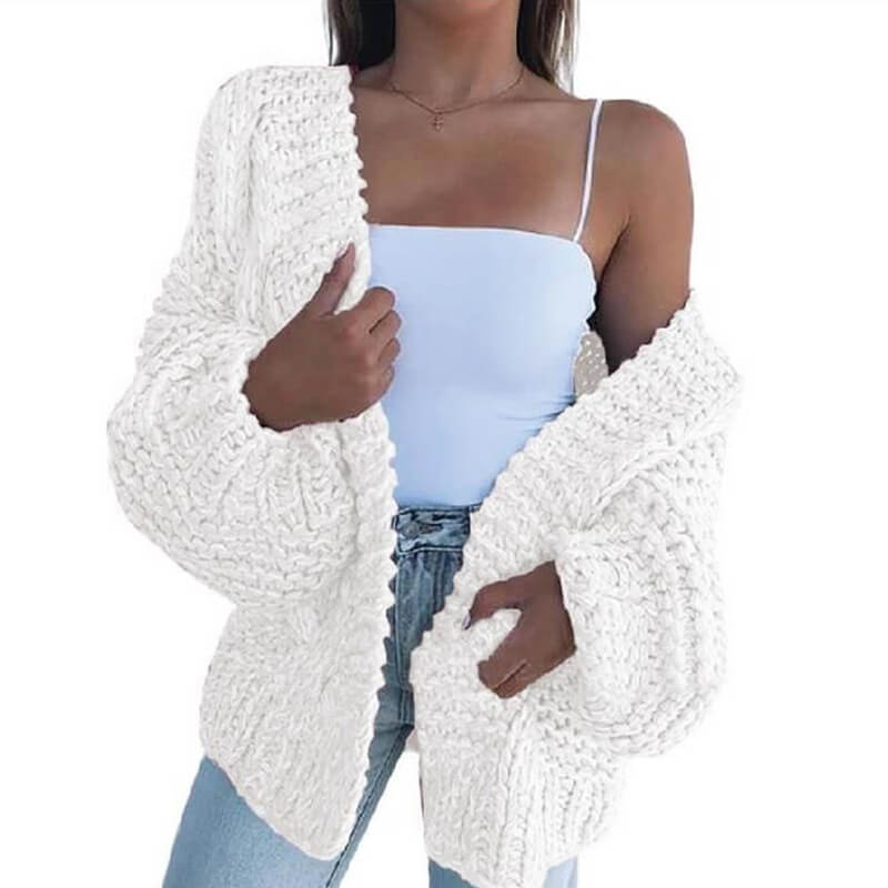 Strickjacke Aus Grobstrick