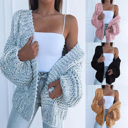 Strickjacke Aus Grobstrick