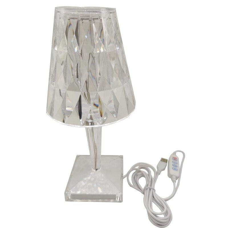 Tischlampe LED im Diamantdesign für stilvolle Beleuchtung 0