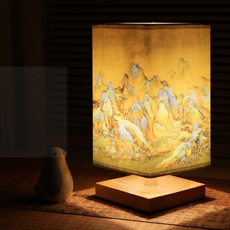 Tischlampe Skandinavisches Design mit Japanischen Akzenten für Schlafzimmer und Wohnzimmer 3