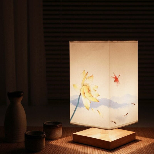 Tischlampe Skandinavisches Design mit Japanischen Akzenten für Schlafzimmer und Wohnzimmer 7