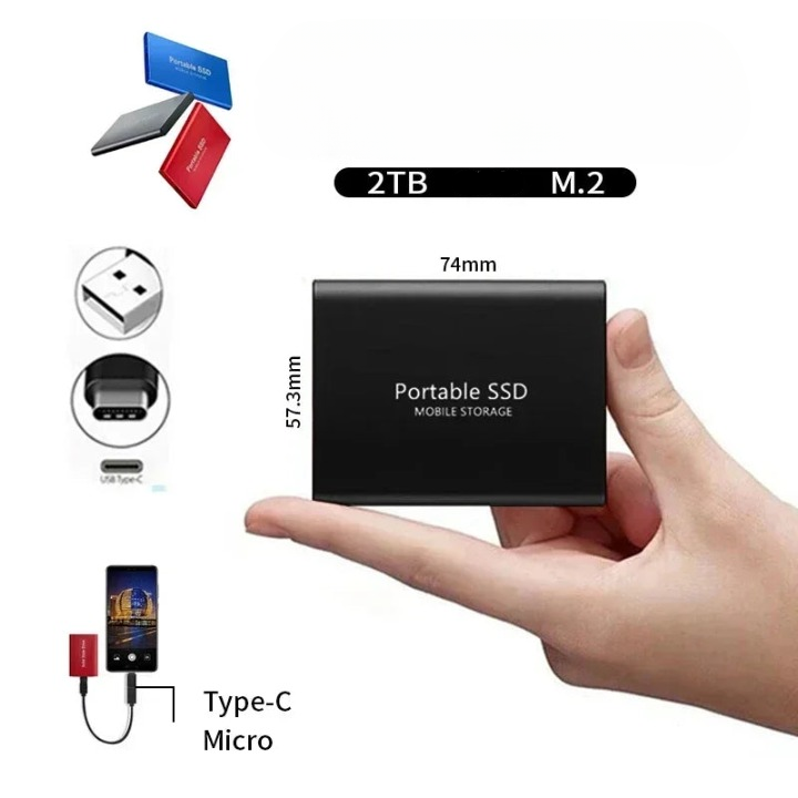 Tragbare SSD-Festplatte, hohe Geschwindigkeit, kompaktes Design 3