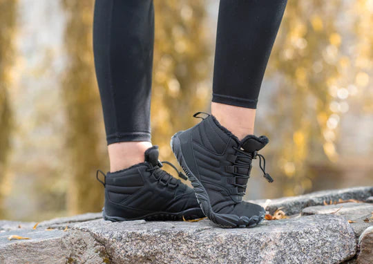 Unisex Barfußschuhe Thermo für Herbst und Winter - Rutschfeste Wanderschuhe mit Breiter Zehenbox 1