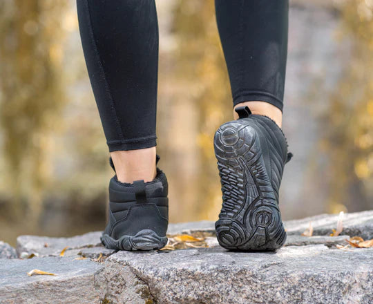 Unisex Barfußschuhe Thermo für Herbst und Winter - Rutschfeste Wanderschuhe mit Breiter Zehenbox 2