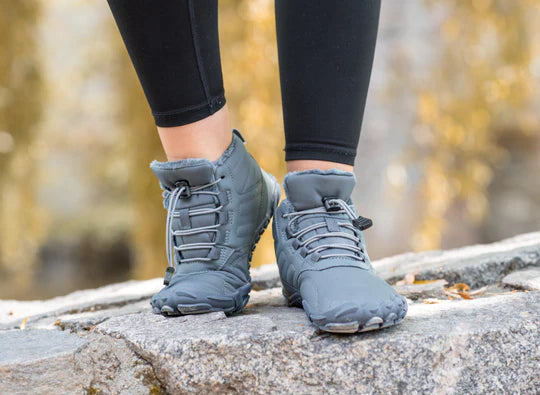 Unisex Barfußschuhe Thermo für Herbst und Winter - Rutschfeste Wanderschuhe mit Breiter Zehenbox 3