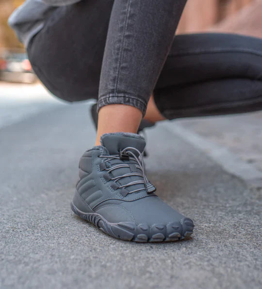 Unisex Barfußschuhe Thermo für Herbst und Winter - Rutschfeste Wanderschuhe mit Breiter Zehenbox 4