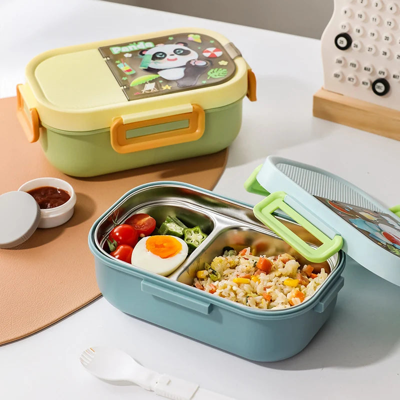 Unisex Bento-Lunchbox mit verspieltem Tierdesign und praktischem Fächerlayout 2