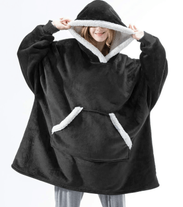 Unisex Fleece Hoodie Decke für Komfort 0