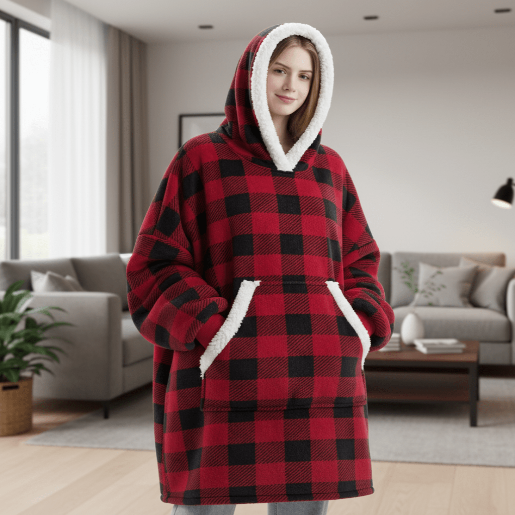 Unisex Fleece Hoodie Decke für Komfort 1