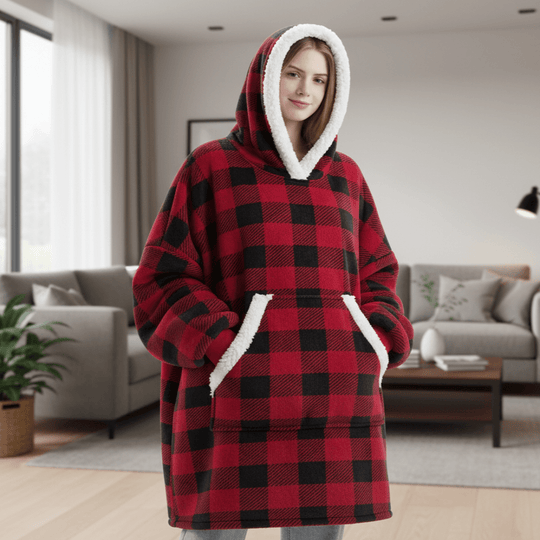 Unisex Fleece Hoodie Decke für Komfort 1