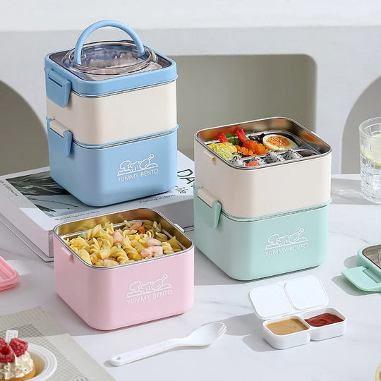 Unisex Lunchbox mit mehreren Fächern und praktischem Design 4