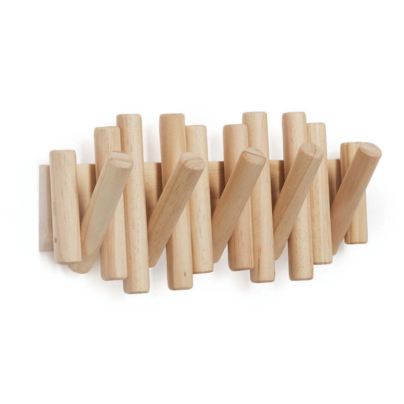 Wandgarderobe Aus Holz Im Skandinavischen Design Für Mäntel Und Taschen 4