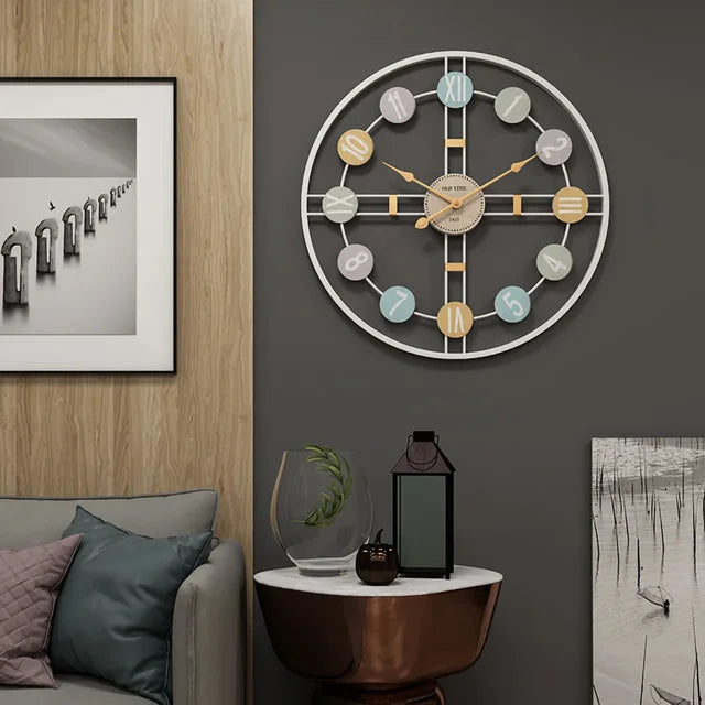 Wanduhr Groß Vintage-Stil Mit Römischen Ziffern – Stilvoller Hingucker Für Ihr Zuhause 0