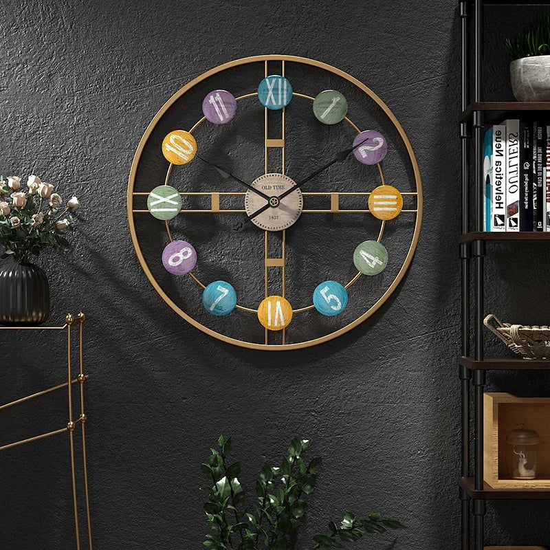 Wanduhr Groß Vintage-Stil Mit Römischen Ziffern – Stilvoller Hingucker Für Ihr Zuhause 1