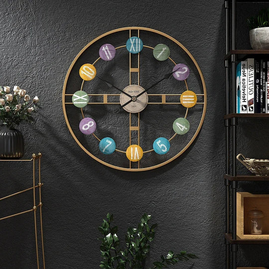 Wanduhr Groß Vintage-Stil Mit Römischen Ziffern – Stilvoller Hingucker Für Ihr Zuhause 1