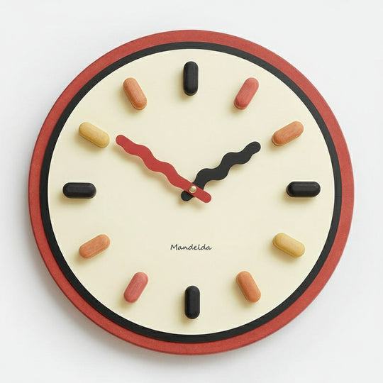 Wanduhr im nordischen Design mit 3D-Effekt 0