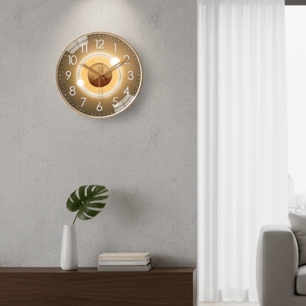 Wanduhr mit minimalistischem Design und geräuschlosem Quarzwerk 0