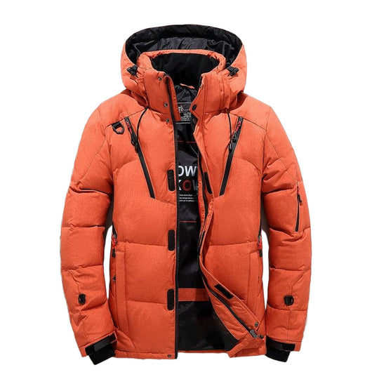 Warme Dicke Kapuzen-Pufferjacke