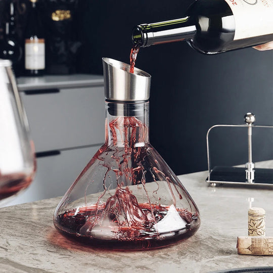 Weinkaraffe mit 12-Kanal-Belüftung für Rotwein, 1500 ml, Stilvolles Design 1