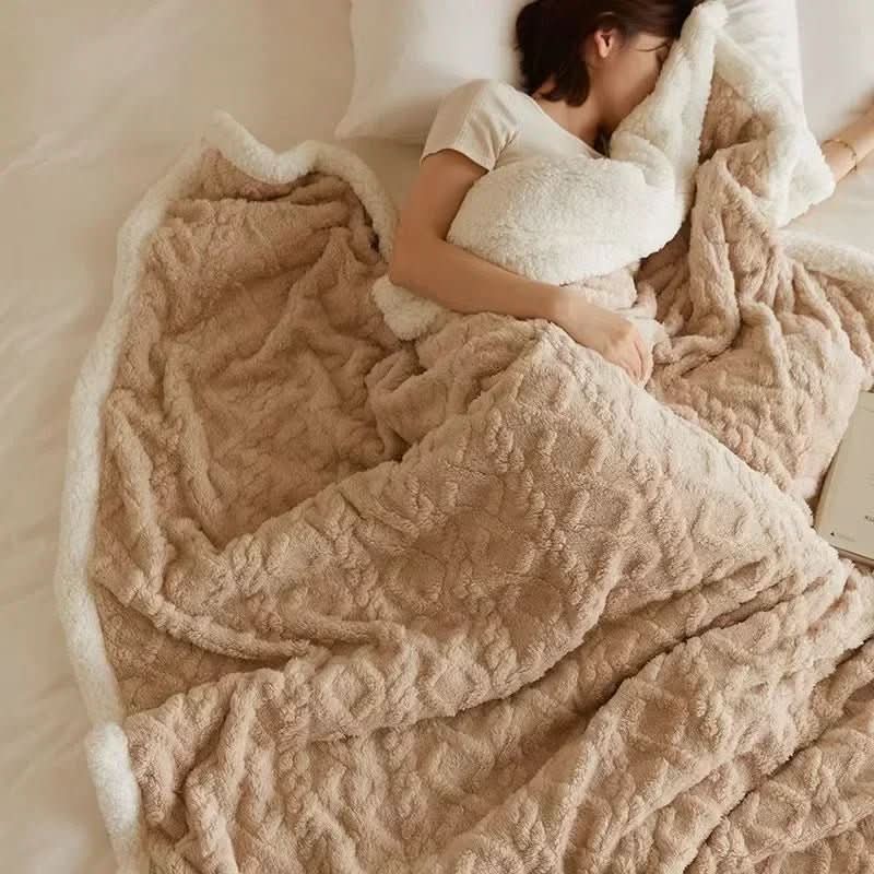 Wolldecke für Den Winter Beidseitig Verwendbar Komfortabel und Pflegeleicht 3