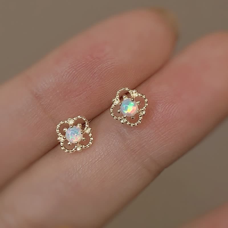 Zarte Vintage-Ohrringe mit Opal für Damen - Stilvolles Design 3