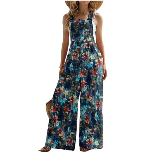 Bohemian-Overall mit weitem Bein für Frauen
