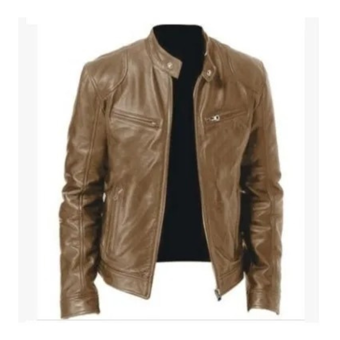 Herren Slim Fit Motorradjacke
