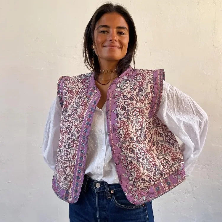 Bedruckte Damen-Baumwolljacke