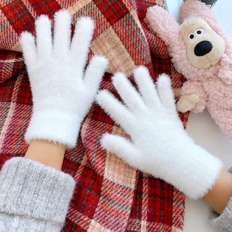 Nerz-Samt Winterhandschuhe