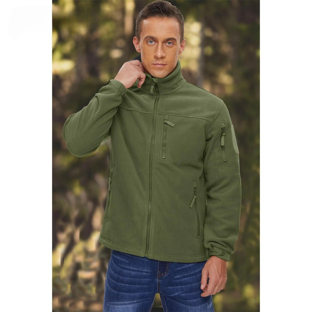 Herren-Fleece-Thermojacke mit durchgehendem Reißverschluss