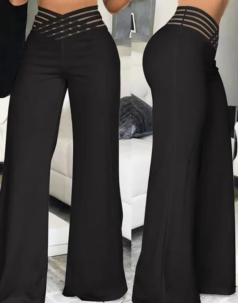Ausgestellte Hose mit hoher Taille für Frauen