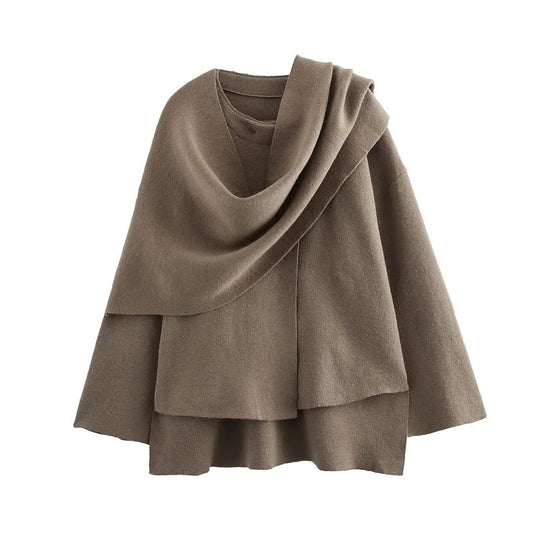 Asymmetrisch wattierte Damenjacke mit langen Ärmeln