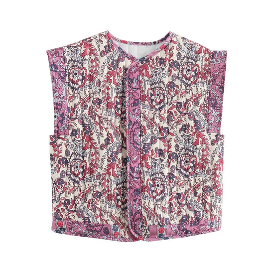 Bedruckte Damen-Baumwolljacke